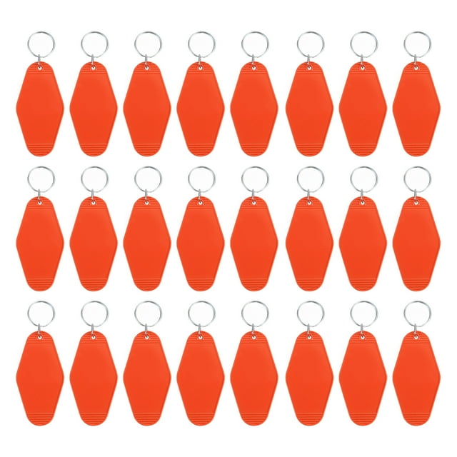 Unique Bargains Porte-Clés Vintage Motel Porte-Clés d'Hôtel Vierges, Orange Rouge 24 Pack