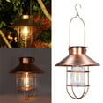 thumbnail image 4 of Lámpara Solar Colgante, Marco De Hierro Decorativo, LED, Linterna Retro Para Exteriores, Para Jardín, Patio, Porche, 4 of 7