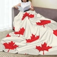 thumbnail image 6 of Salouo Happy Canada Day Print Bed Blankets,Flannel Blanket Comfortable Air Conditioning Blanket Lightweight Blanket for Sofa Bed Travel & Couch -60"x50", 6 of 8