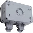 thumbnail image 4 of (Grey) Socket Waterproof Box Cover Ip66 Wall Mount Switch Case Flip Cap 2 Gang Pc Outdoor Face Plate Panel Box Guard Case Protector for Bathroom Living Room Veranda, 4 of 5