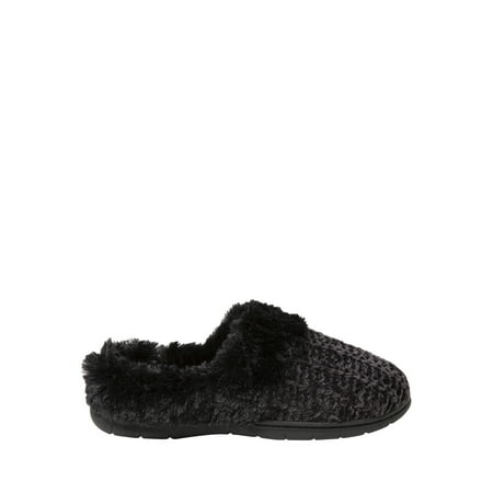 Chenille Suede - DF by Dearfoams Woman's Chenille Clog with Cuff Slippers