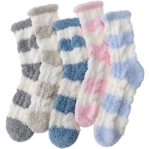 Calcetines Fuzzy EBMORE para mujer, mullidos y acogedores en invierno, para dormir en casa