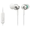 thumbnail image 1 of Auriculares intraurales Sony MDREX110APW con micrófono, color blanco metálico, 1 of 1