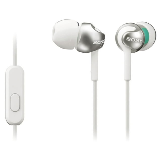 Auriculares intraurales Sony MDREX110APW con micrófono, color blanco metálico