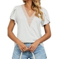 thumbnail image 5 of Liacowi Women Short Sleeve T Shirts V Neck Summer Shirts Basic Casual Loose Tee Tops, 5 of 9
