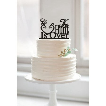 The Hunt Is Over Wedding Cake Topper Wedding,Acrylic Cake Topper Party Decor For