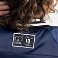 thumbnail image 5 of Women's Gameday Couture Navy North Carolina A&T Aggies Oversized Inner Drive Varsity Rhinestone Full-Snap Bomber Jacket, 5 of 5