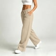 thumbnail image 5 of Hilenly Barrel Sweatpants Womens Wide Leg Baggy Pants Drawstring High Waisted Sweat Pants with Pockets, 5 of 10