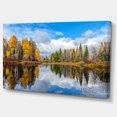 thumbnail image 2 of Nice Autumn Trees With Forest Lake - Landscape Canvas Art Print, 2 of 4