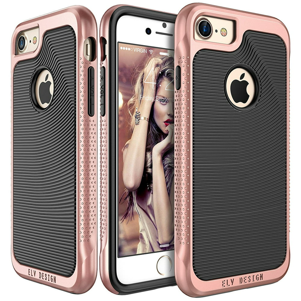 E LV Apple iPhone 7 / iPhone 8 Hybrid Case [Scratch/Dust Proof] for