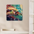 thumbnail image 4 of 10 Inch Wall Clock Battery Operated Square Clock for Office, Kitchen, Outdoor, Living Room,Vivid Color Ocean Sea Turtle Wild Exquisite, 4 of 4