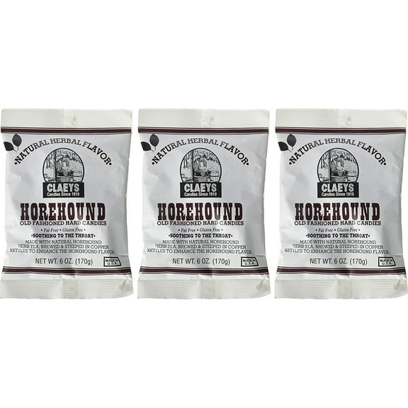 Claeys Horehound Hard Candy, 6 oz (Pack of 3)