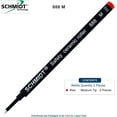 thumbnail image 2 of Schmidt 888 Safety Ceramic Rollerball Refill-Red Ink (Medium Tip 0.7mm)- 2 Pack, 2 of 3