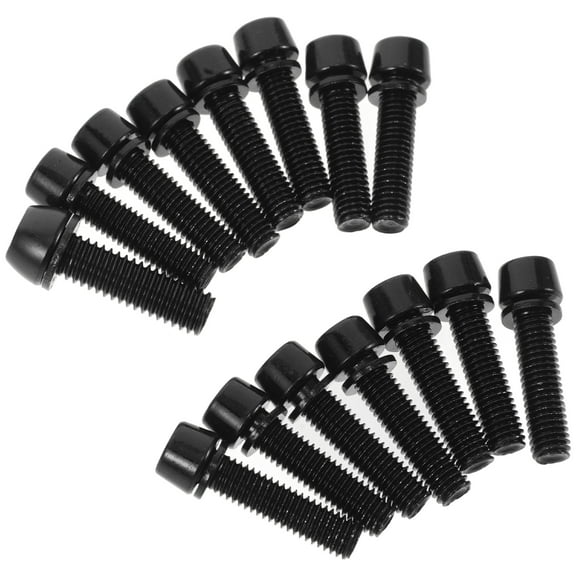 unbranded 15pcs Bicycle Stem Bolts Set High-Strength Tapered Head Bolt with Washer Bike Stem Bolts Bicycle Stem Parts Bicycle Accessory