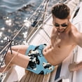 thumbnail image 2 of luoweisi Men's Beach Shorts Quick Dry Swim Trunks with Mesh Lining Cartoon Cow 2XL, 2 of 5