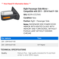thumbnail image 2 of Right Passenger Side Mirror - Compatible with 2011 - 2014 Ford F-150 2012 2013, 2 of 2