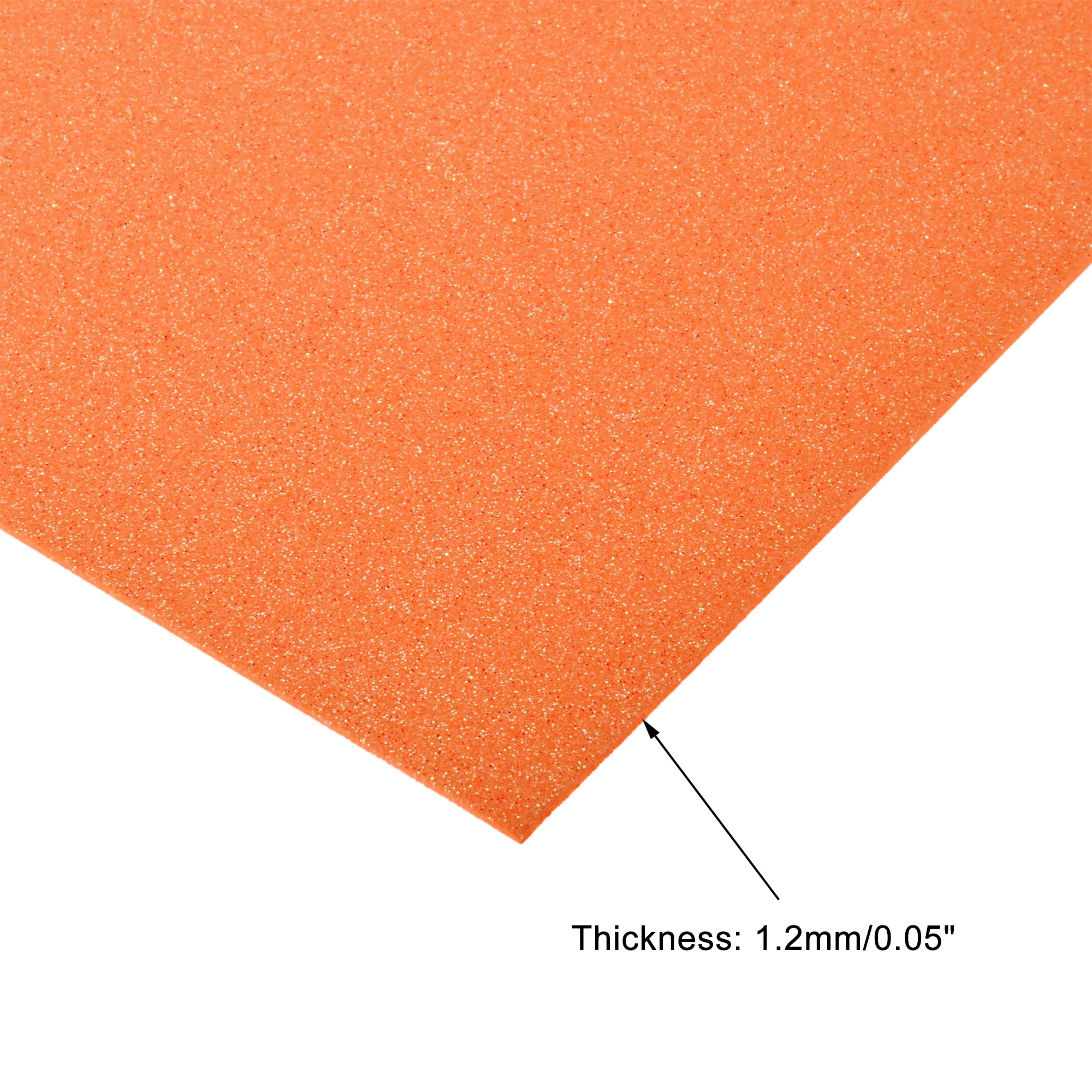 Uxcell Orange Shiny EVA Foam Sheets 23.6x15.7in 1.2mm Thick for Crafts DIY 6 Pcs