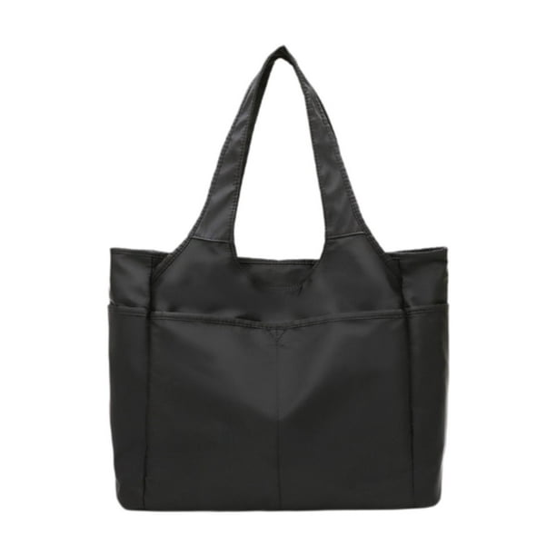 Bolsa para mujeres para mujeres con cremallera Tote TOTE Mango de bolso de bolso de bolso de bolso de gimnasia Bolso de viaje para Summer Dance Sport Negro