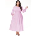 thumbnail image 3 of Women Summer Plus Size Long Maxi Dress Party Cocktail Dress Smocked Tiered Ruffle Beach Sundress, 3 of 6