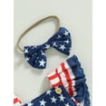 Cute Newborn Infant 4th Fourth of July Baby Girl Outfit Bubble Romper