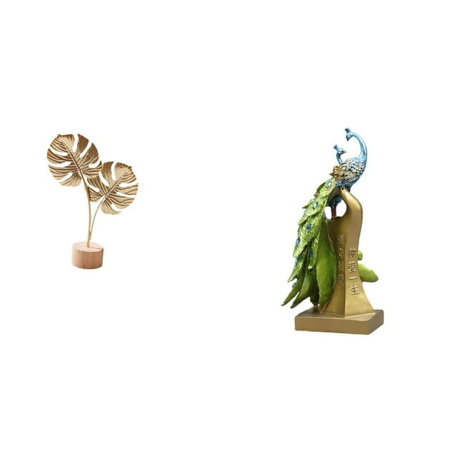 Escultura Abstracta De Hoja De Metal Y Pavo Real De Estilo Nórdico Creativo, Adorno Para Mesa, Escritorio, Hogar, Oficina, Fiesta, Centro De Mesa, Decoración, Regalo
