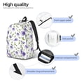 thumbnail image 5 of Xecao Purple Chicory for Canvas College Laptop Backpack, Durable Rucksack Travel Notebook Bag School Backpack Book Bag for Men Women, 5 of 8