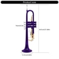 thumbnail image 5 of Bb Standard Trumpet with Case Brass Student Trumpet Professional Instrument, 5 of 19