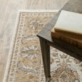 thumbnail image 5 of 2' X 3' Ivory And Gold Oriental Power Loom Stain Resistant Area Rug With Fringe, 5 of 10