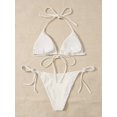 thumbnail image 2 of Bikini halter con tanga para mujer con tirantes y tirantes Blanco G Blanco G Xishao ropa, 2 of 2