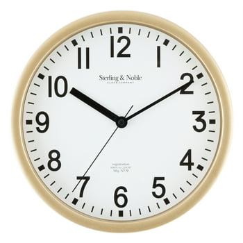Mainstays Basic Indoor 8.78" Gold Analog Round Modern Wall Clock