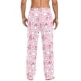 thumbnail image 4 of FORMRS Mens Pajama Pants with Pockets Sleepwear Lounge Bottoms Sizes S-2XL, Pink Halloween, 4 of 7