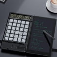 thumbnail image 4 of Calculadora Tableta de escritura Pantalla grande de 12 dígitos Bloc de notas Botón de bloqueo y E-Pen Bloc de notas Calculadora científica para dibujo Negro Baoblaze Tableta de escritura calculadora, 4 of 8