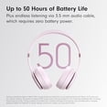 thumbnail image 3 of Beats Solo 4 - Auriculares supraaurales inalámbricos Bluetooth, compatibles con Apple y Android, hasta 50 horas de duración de la batería - Rosa nube (Renovado Premium), 3 of 5