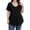 Black, variant on Womens Plus Size Tops 4x-5x Summer Short Sleeve T Shirts Solid Color Blouses Crew Neck Tunic Dressy Casual Trendy Tunics White 4XL