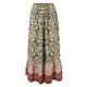 thumbnail image 3 of Gibobby faldas largas de mujer casuales Falda larga de flores bohemias para mujer, cintura alta elástica con bolsillos y cinturón, falda larga, falda plisada, falda de playa,(Verde, M), 3 of 5