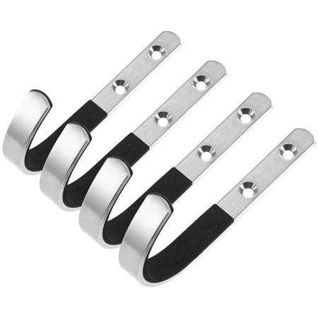 

2 Pairs Wall Hanging Hooks Indoor Outdoor Stainless Steel Storage Racks Hanger