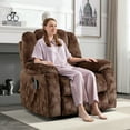 thumbnail image 3 of Bonzy Home Power Lift Recliner,Elderly Lift Chair with Heat Therapy and Massage Function,Remote Control,Side Pocket Cup Holders,Living Room, Brown, 3 of 8