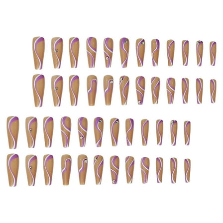 LEORX 48pcs Nail Stickers Fingernail Stickers for Women Elegant Look