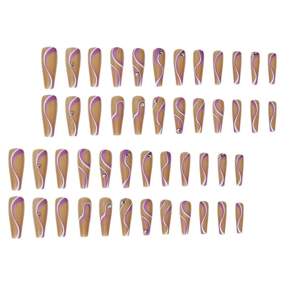 LEORX 48pcs Nail Stickers Fingernail Stickers for Women Elegant Look