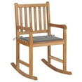 thumbnail image 4 of vidaXL Rocking Chair Outdoor Patio Rocking Chair with Cushion Solid Wood Teak, 4 of 7