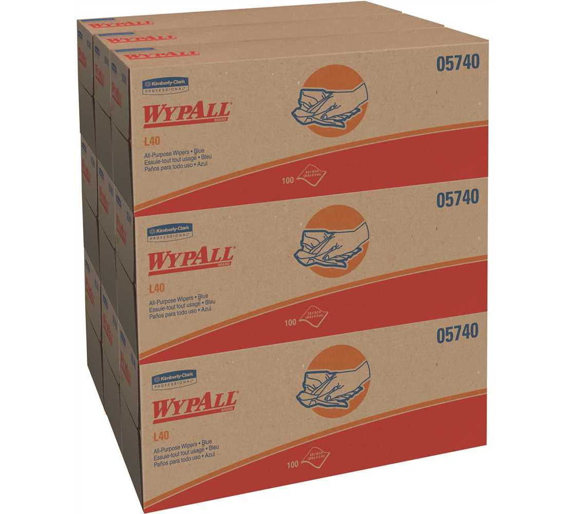 WYPALL Disposable Wipes,Double Re-Creped,PK9 5740
