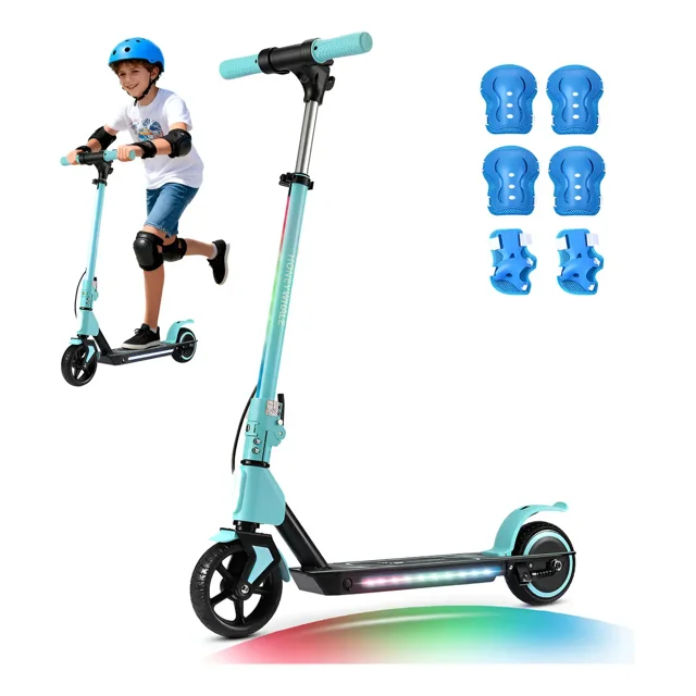 Honey Whale E11 Scooter Eléctrico Para Niños Luz Led 16km/h Azul claro