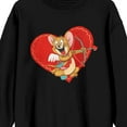 thumbnail image 2 of Tom & Jerry Winging It Crew Neck Long Sleeve Black Adult Sweatshirt
-XXL, 2 of 4
