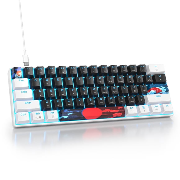 Teclado Mecánico Cableado Ussixchare 60% 31x10x4 cm LED Rojo