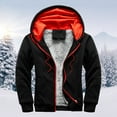 thumbnail image 2 of Dovford Men's Casual Jacket Winter Thick Sherpa Lined Zip Fleece Hoodie Jacket Coat Outwear Sweatshirts Jacket, 2 of 5