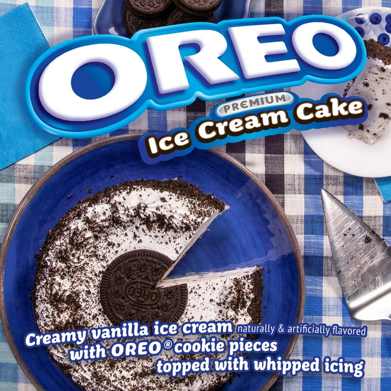 Oreo Premium Ice Cream Cake Made with Oreo Cookies, Vanilla Ice Cream, 46floz, Frozen