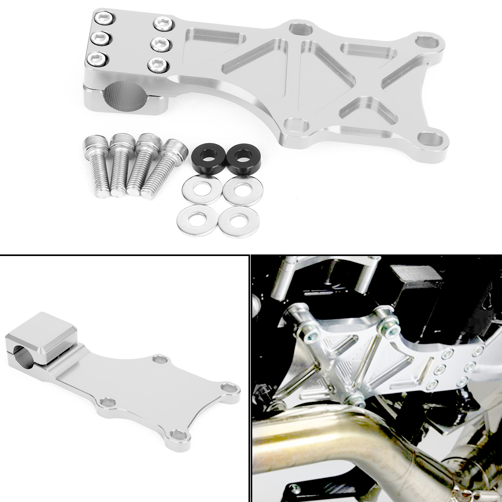 Silver Engine Guard Bracket Fixed Fastening for Honda MSX125/SF Grom 2013-2019
