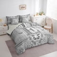 thumbnail image 3 of Manfei Letter Monogrammed E 7-Piece Twin Bedding Sets for Kids Children Girls,Dreamy Princess Bedding Comforter Set,Cute Butterfly Bowknot Breathable Sheet Sets,Bling Glitter Bedroom Decor, 3 of 8