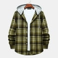thumbnail image 2 of Ccpelsie Chemise en Flanelle pour Homme à Carreaux, Chandail à Capuchon d'Automne Décontracté à Boutons, Vestes Chemise à Manches Longues Stylées à Capuche avec Poches (A-AG,L), 2 of 9