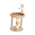 thumbnail image 3 of kusrkot Cat Scratching Post 30 inch Tall Sturdy Cat Perch Bed Cat Scratcher Post Bed, 3 of 9